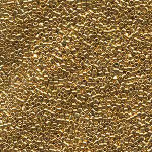DELICA BEAD LT24KT GOLD PLATED бісер 5 грам, Miyuki 11/0  DB034
