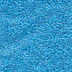 DELICA BEAD 10 грам, Miyuki 11/0 BEAD OPAQUE TURQUOISE AB DB164