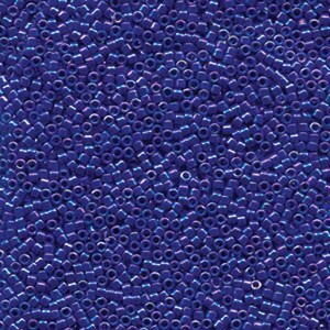DELICA BEAD 10 грам, Miyuki 11/0 BEAD OP COBALT BLUE AB DB165