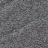 DELICA BEAD 10 грам, Miyuki 11/0 OPAQUE GRAY AB DB168