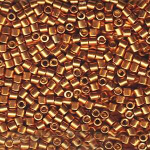 DELICA BEAD 10 грам, Miyuki 11/0 DURACOAT GLVN YELLOW GOLD DB1833