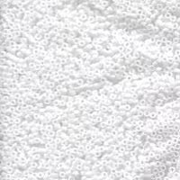 DELICA BEAD 10 грам, Miyuki 11/0 OPAQUE CHALK WHITE DB200