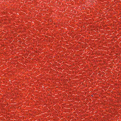 DELICA BEAD 10 грам, Miyuki 11/0 TRANSP RED ORANGE DB704